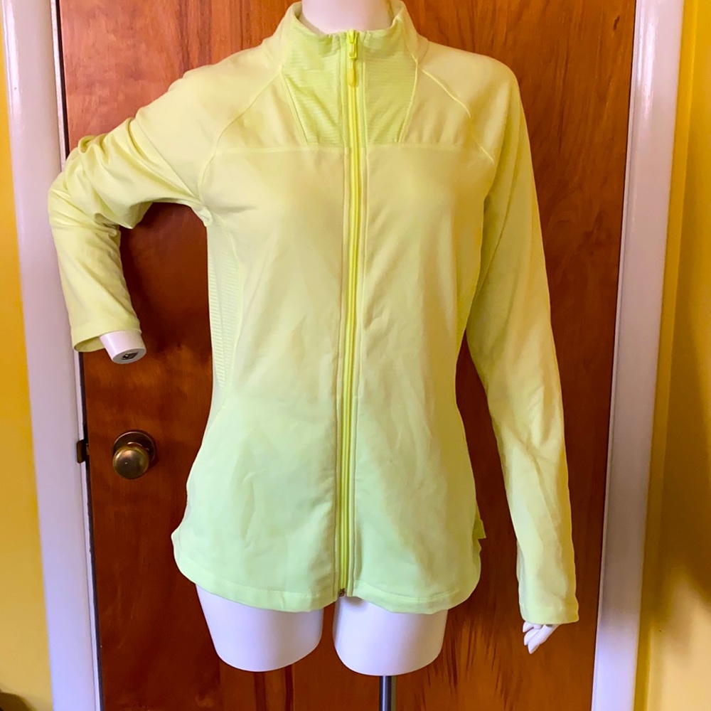 The North Face Large light lime green full zip jacket